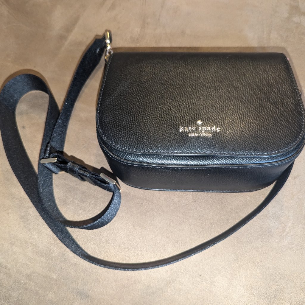 Fun And Funky Kate Spade Madison Saffiano Leather Saddle Bag
